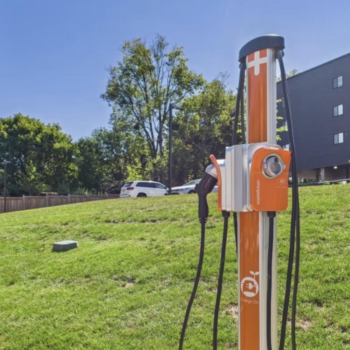 an EV charging area at The Flats at Hampden in Camp Hill, PA